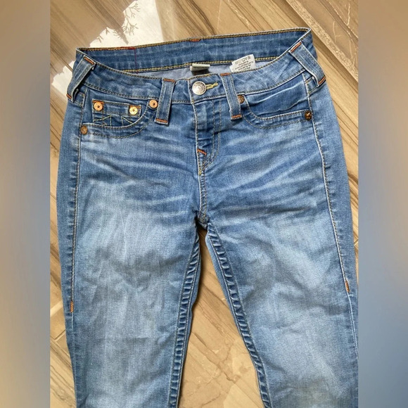 True Religion mid rise denim skinny jeans Sz 26 - Picture 3 of 10